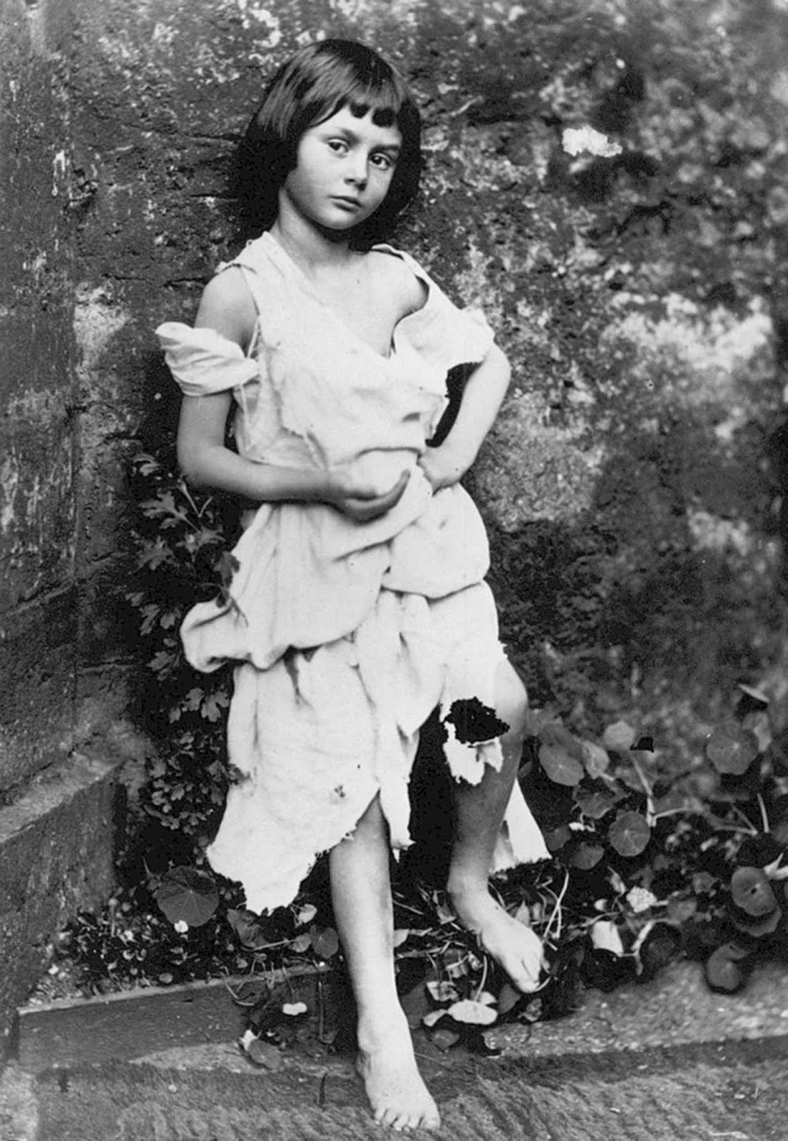 Lewis Carroll (photograph) — Alice as a beggar-girl, 1858