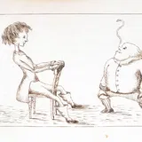 Lewis Carroll — Fish-Footman and Frog-Footman at the door