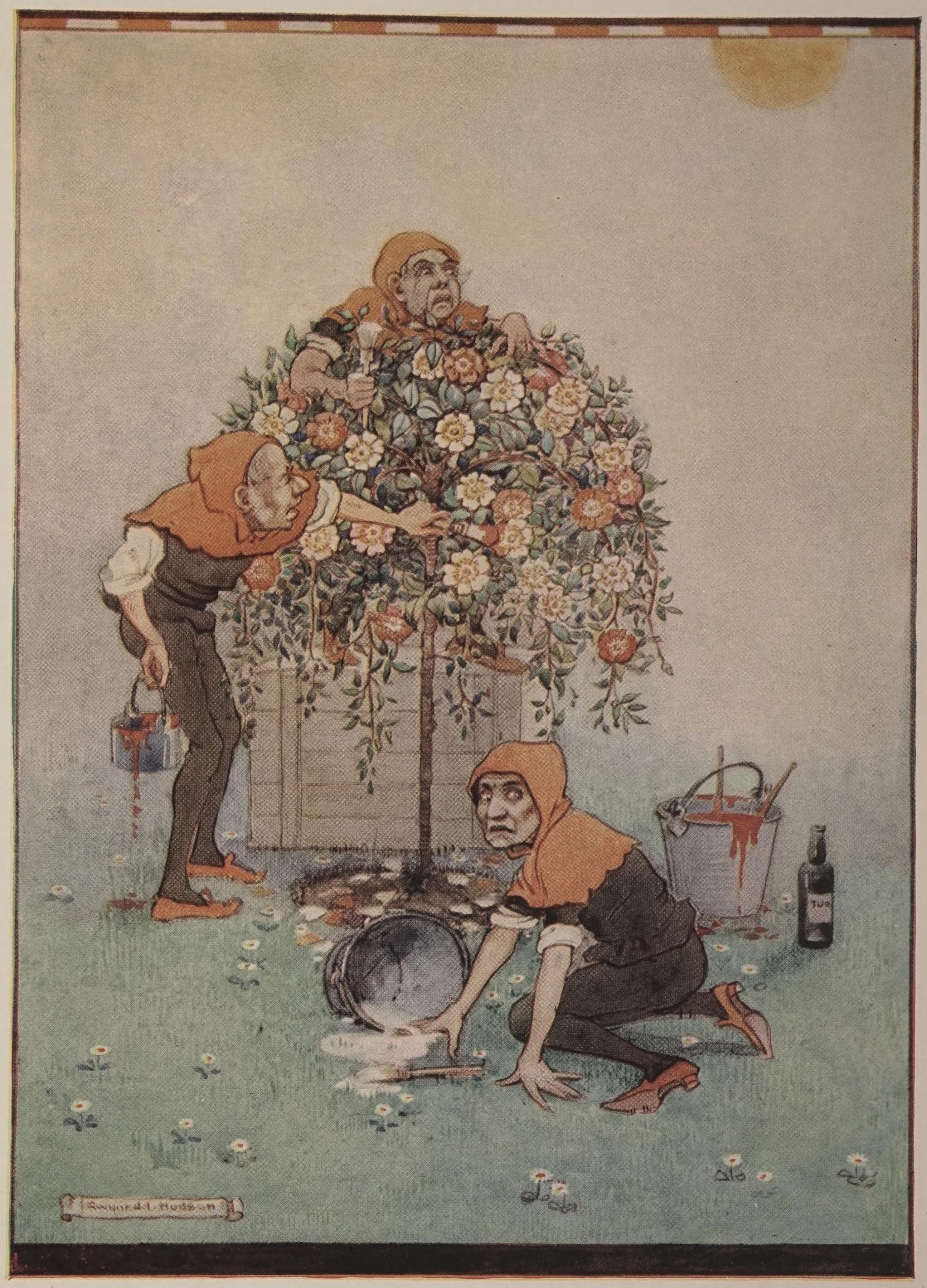 Gwynedd Hudson — Gardeners painting roses red