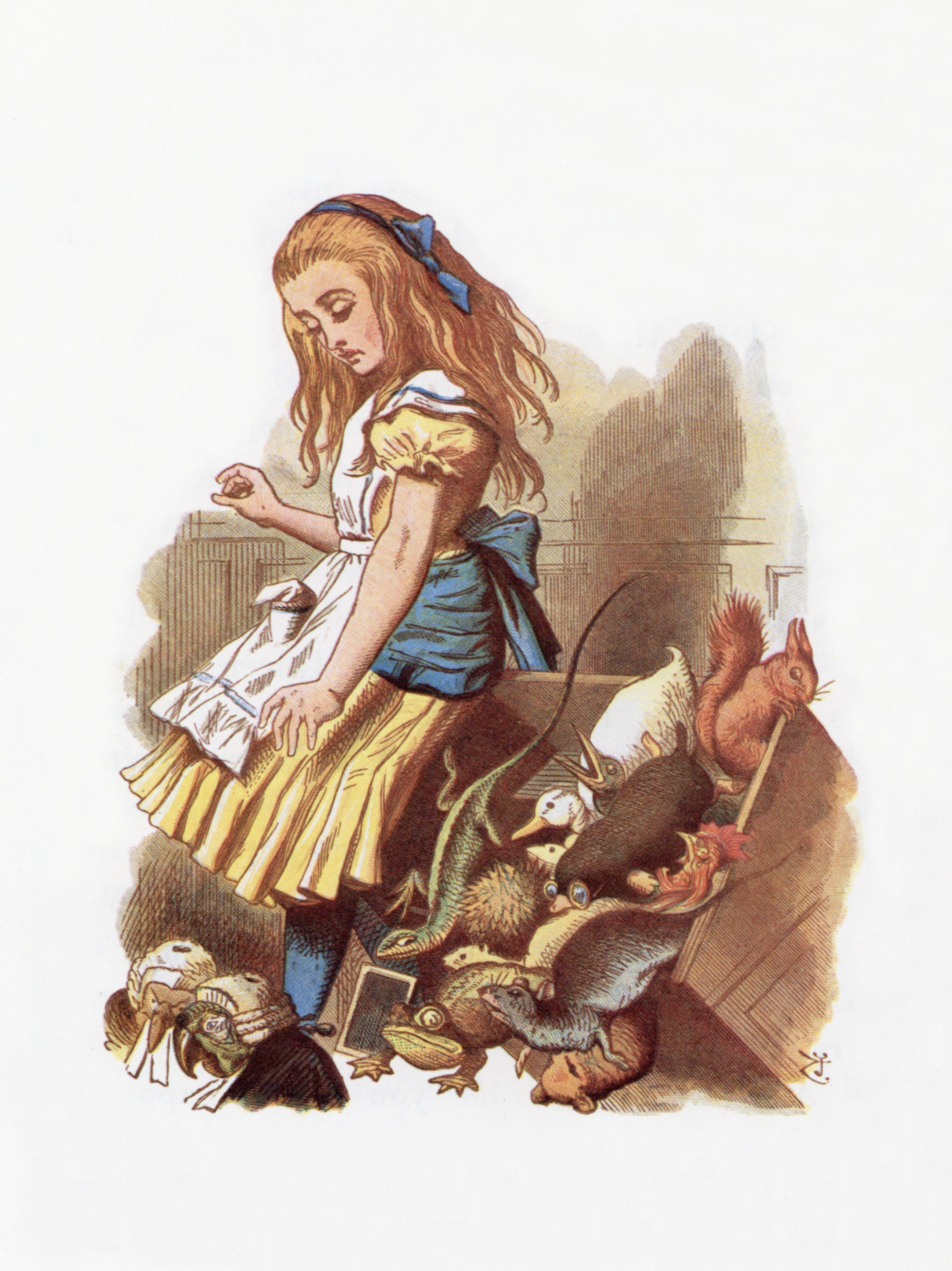 John Tenniel (colorized E.G. Thomson) — Alice & the Jurors
