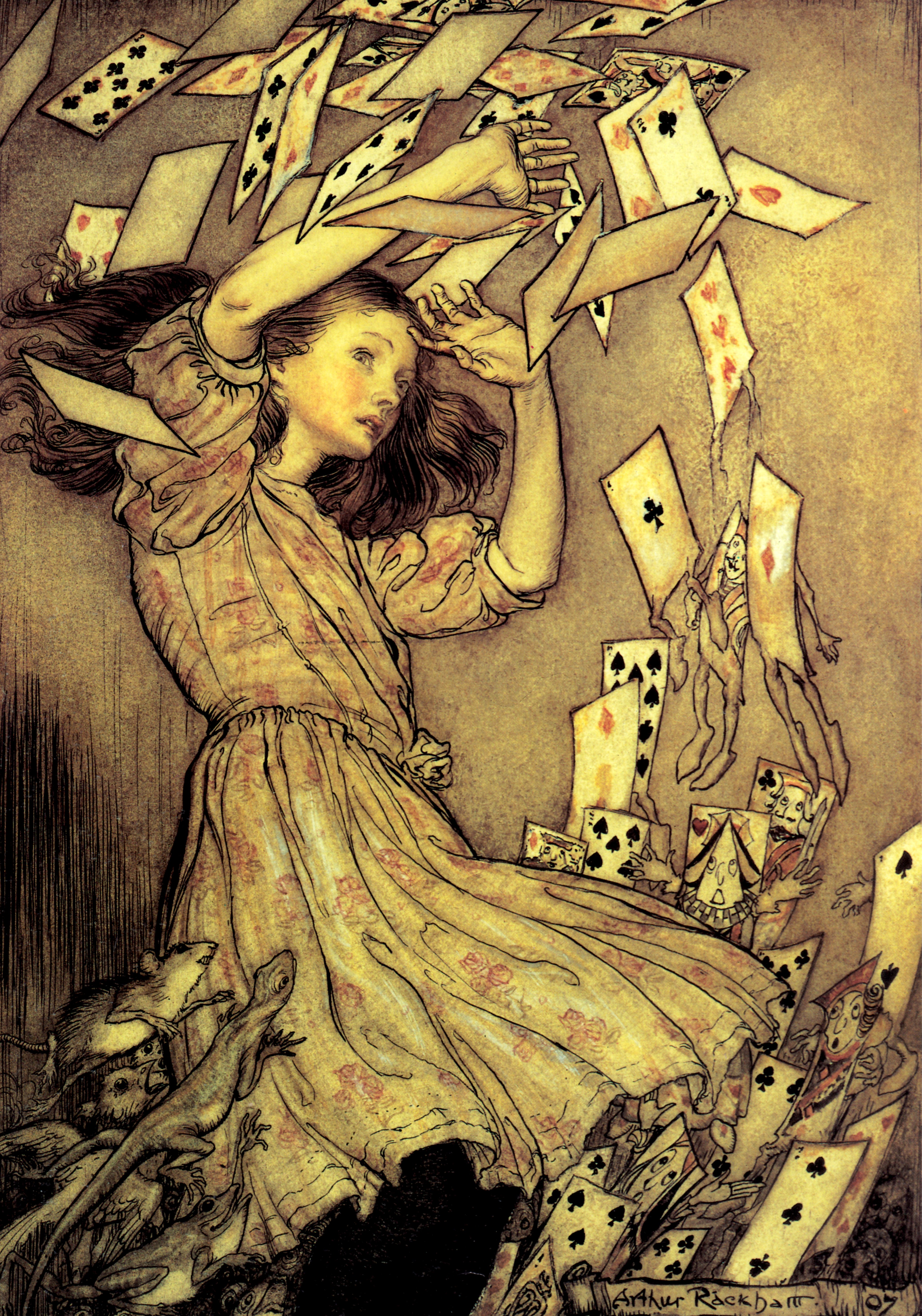 Arthur Rackham — Pack rose in the air