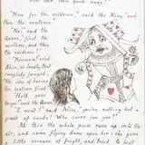 Lewis Carroll — Alice growing in court, Off with her head