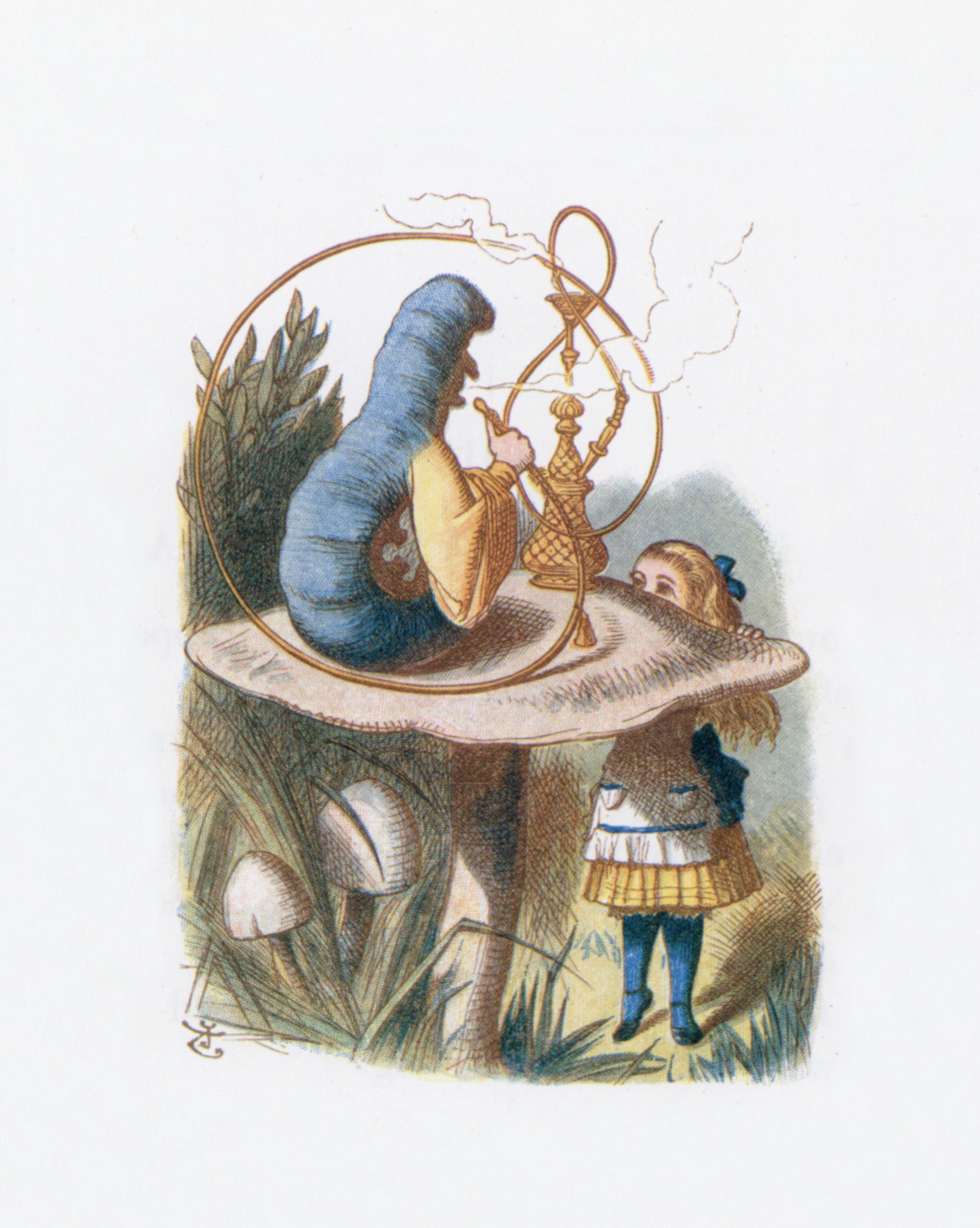 John Tenniel (colorized E.G. Thomson) — Caterpillar