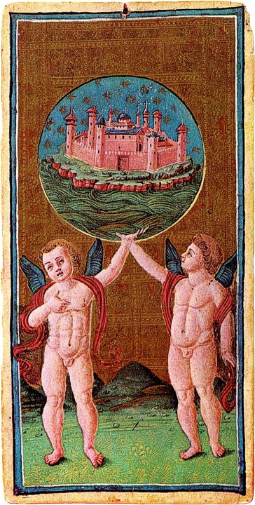 Il Mondo (The World), Visconti-Sforza tarot, Milan, c. 1450
